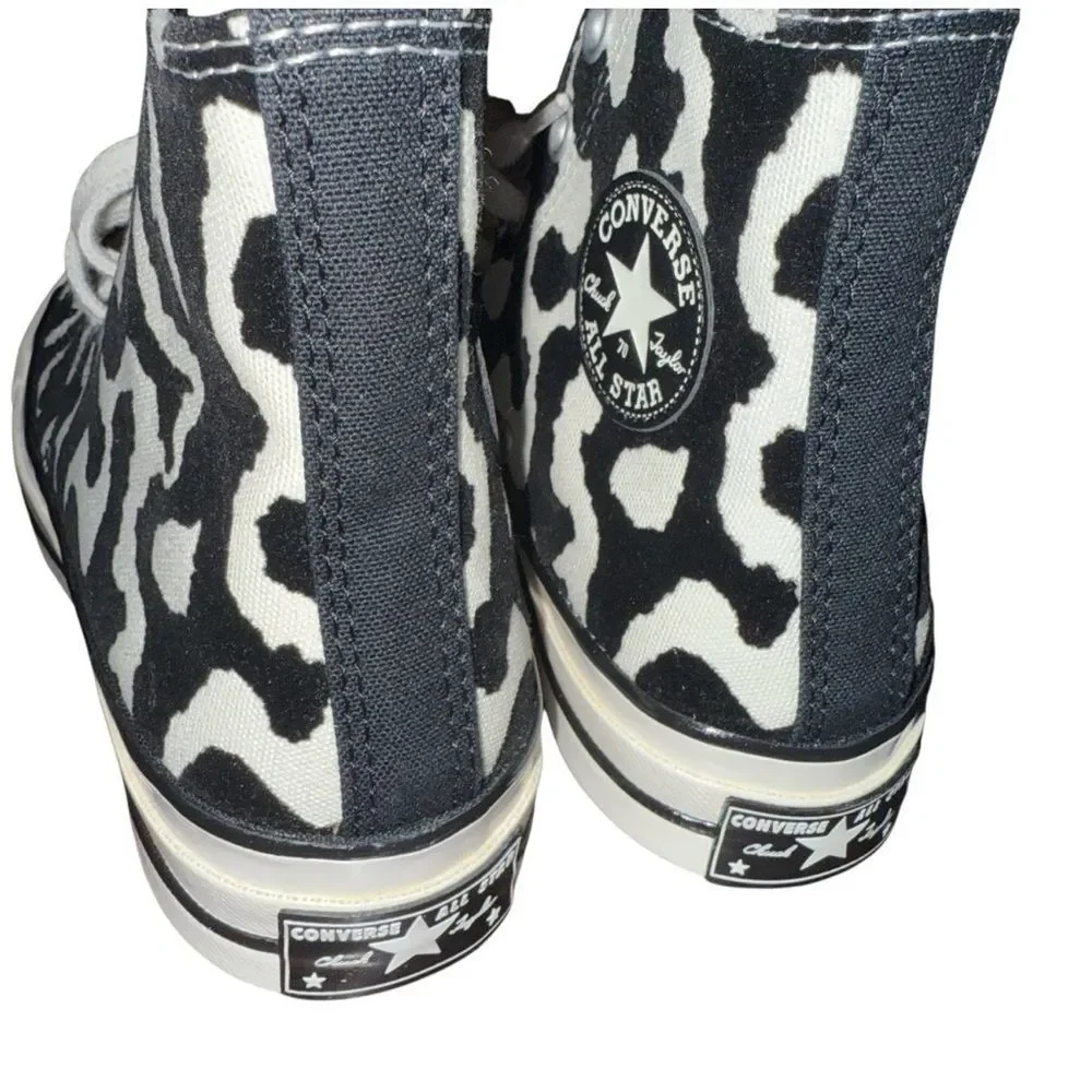 New Women CONVERSE Chuck 70 HI Leopard Remix Black A12350C Size 6 - Picture 5 of 8